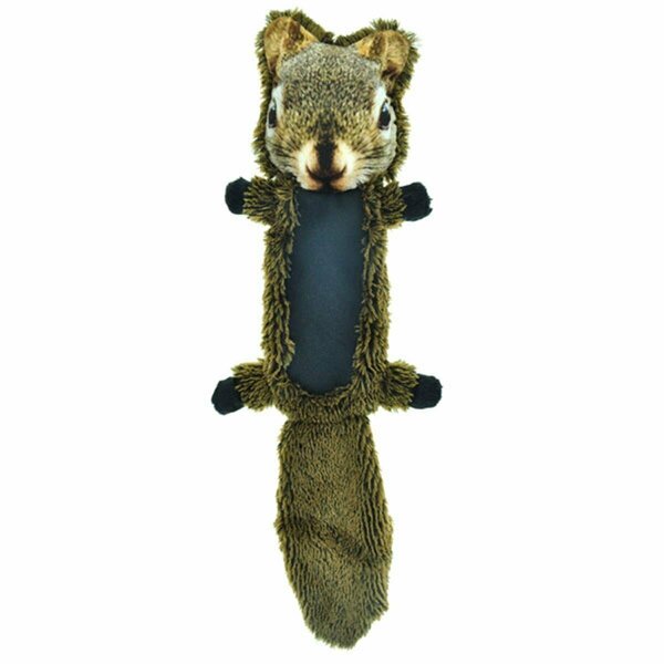 Bugbicho 18 in. Flattie Ballistic Belly Squirrel Dog Toy BU3166583